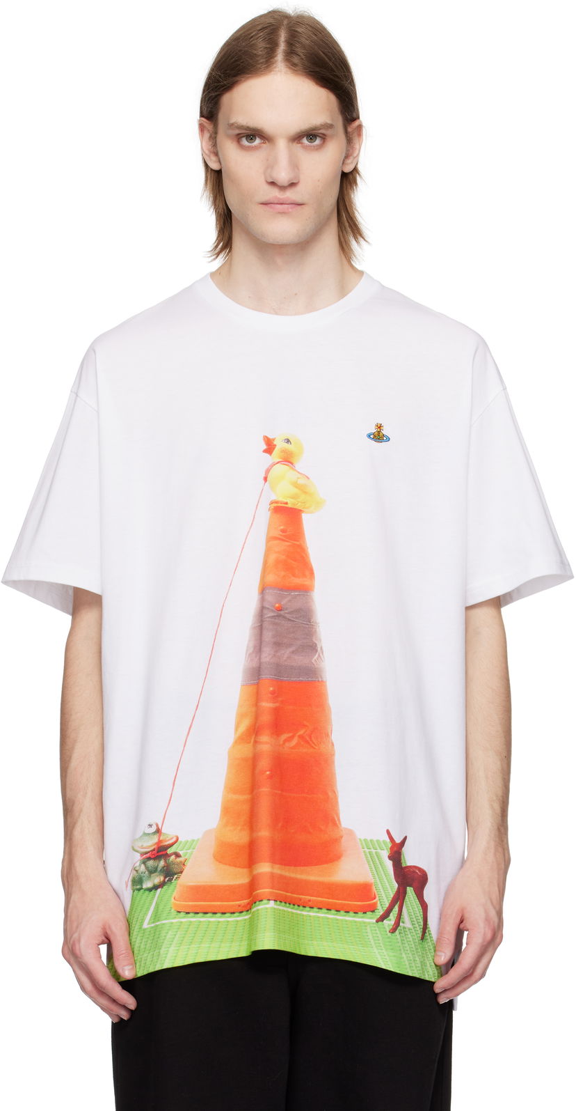T-shirt Vivienne Westwood Vivienne Westwood Oversized Cone T-Shirt Hvid | 3G01003D-J001M-
