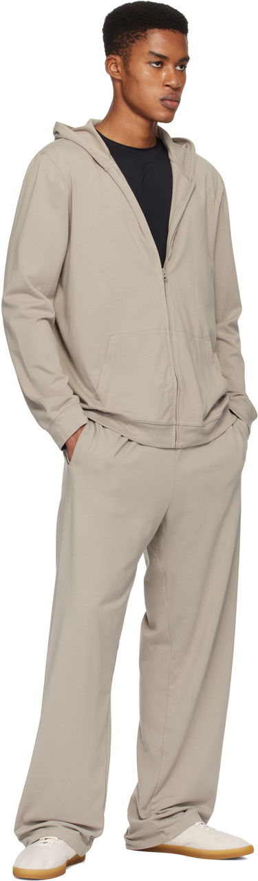 Sweatshirt SKIMS Jersey Lounge Zip-Up Hoodie Grå | TP-ZUP-5417M, 3