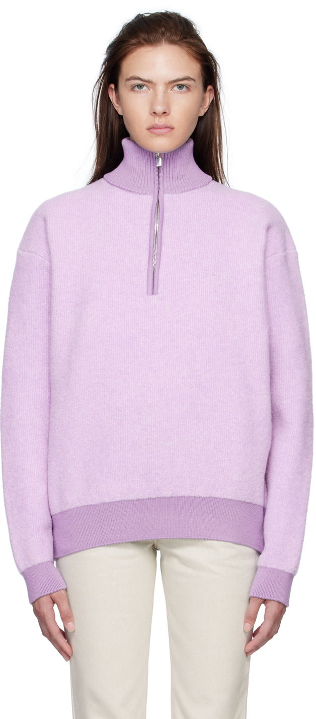 Sweater Jacquemus 'La Maille Berger' Half-Zip Sweater Lilla | 22H226KN040-2113, 0