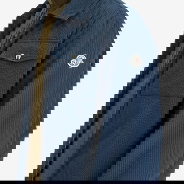 Vindjakke Moncler Seersucker Shirt X-Small Mørkeblå | 2F000-23-598JC-780, 5