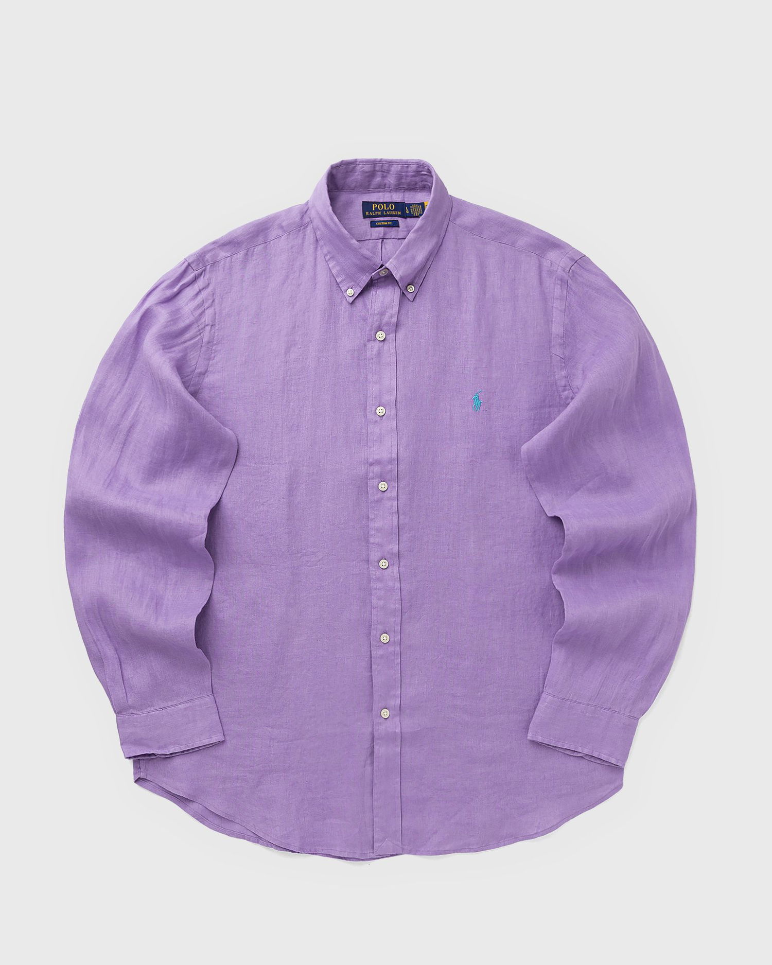 Skjorte Polo by Ralph Lauren Long Sleeve Linen Custom Fit Button-Down Sport Shirt Lilla | 710966294028, 0