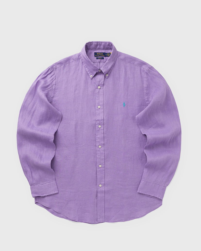 Skjorte Polo by Ralph Lauren Long Sleeve Linen Custom Fit Button-Down Sport Shirt Lilla | 710966294028