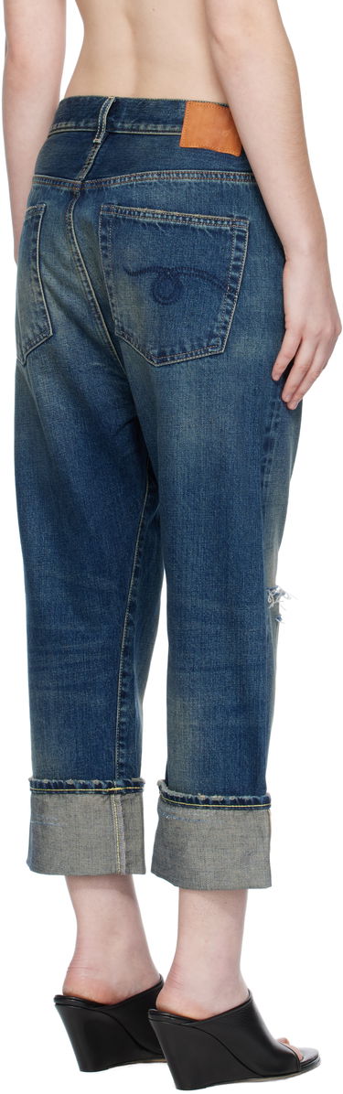 Jeans R13 R13 Cuffed Tailored Drop Cropped Jeans Blå | R13WD194-D341C, 2