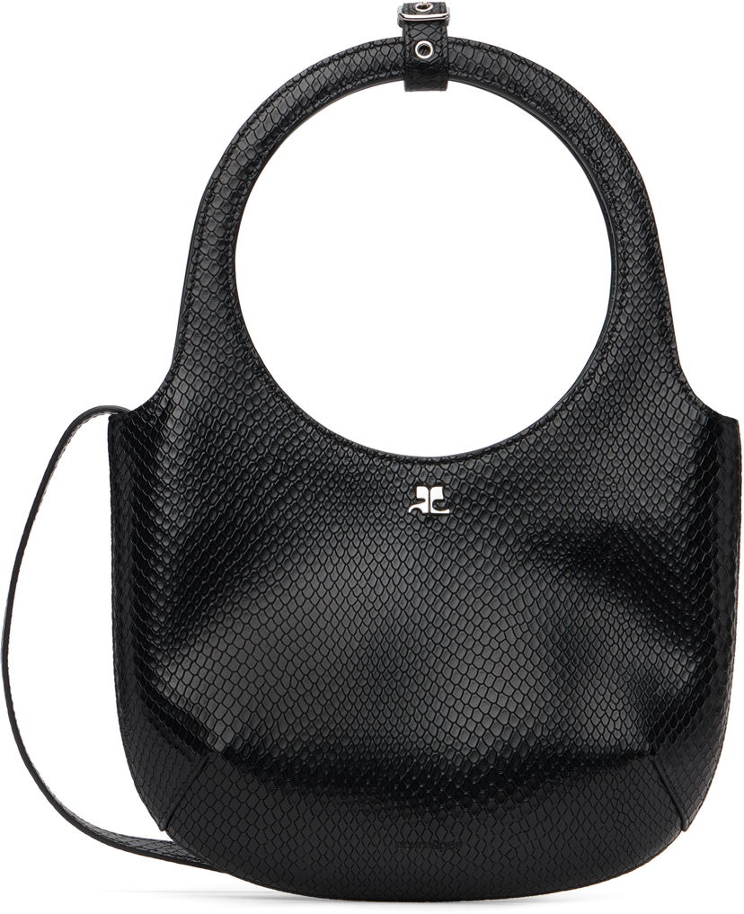 Skuldertaske Courrèges Courrèges Holy Viper Shoulder Bag Sort | 325GSA102CV0045