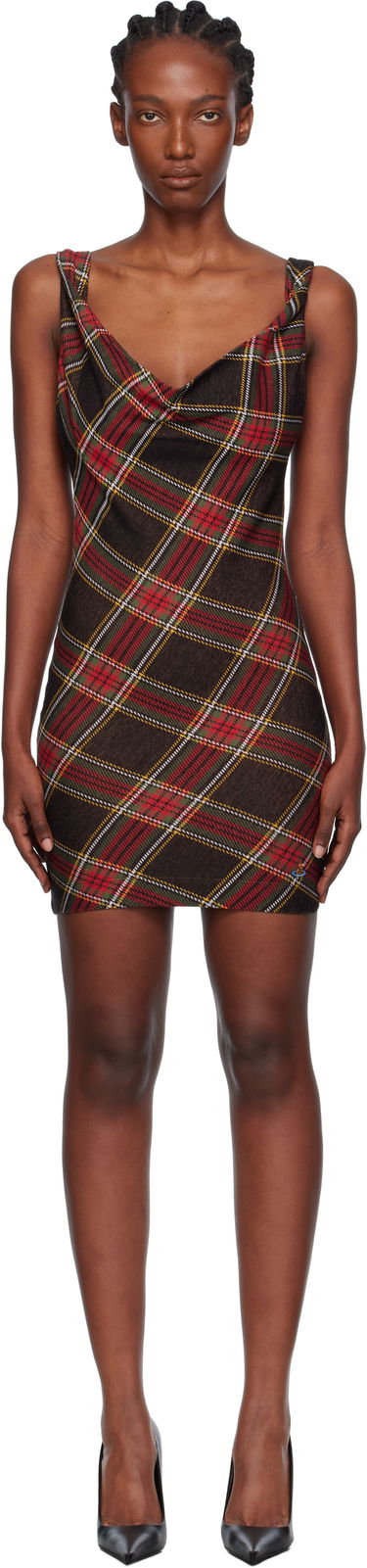 Kjole Vivienne Westwood Vivienne Westwood Anna Plaid Pencil Minidress Flerfarvet | 1601004T-J009T-, 0