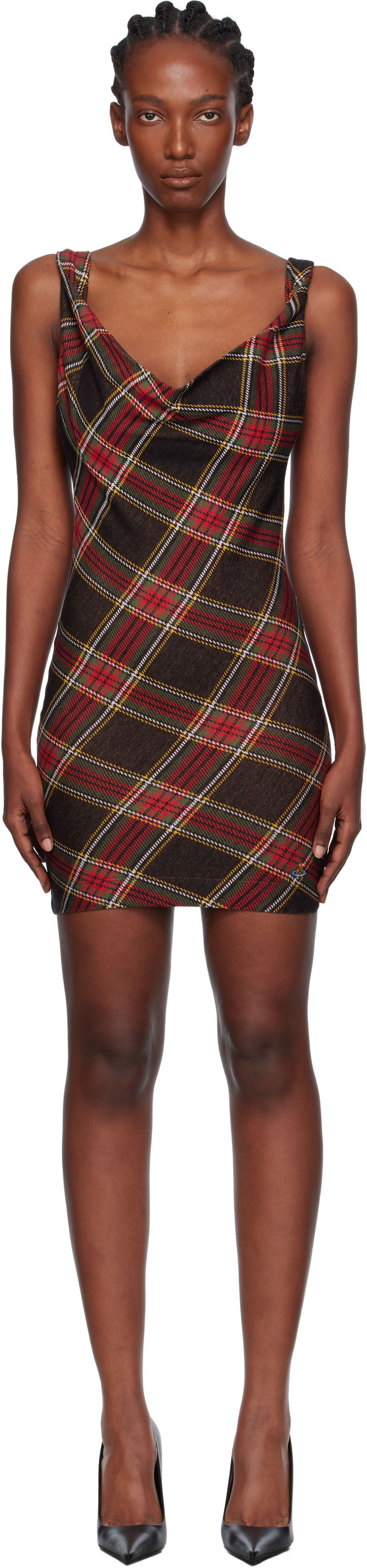 Kjole Vivienne Westwood Vivienne Westwood Anna Plaid Pencil Minidress Flerfarvet | 1601004T-J009T-