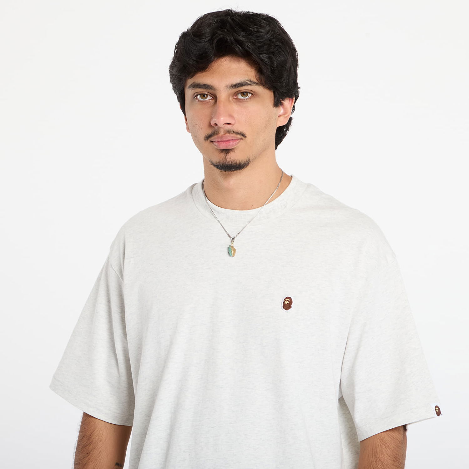 T-shirt BAPE One Point Relaxed Fit Tee Beige | 001TEL801301MGRA, 1