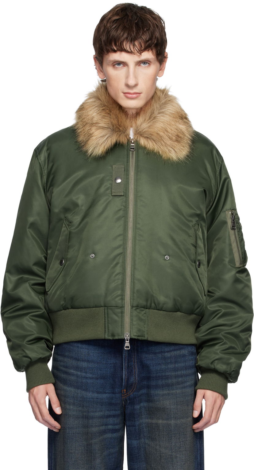 Bomberjakke Andersson Bell Fur Collar MA-1 Bomber Jacket Grøn | awa737u