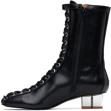 Sneakers og sko GANNI GANNI Oleatex Eyelets Lace-Up Boots Sort | S2967, 2