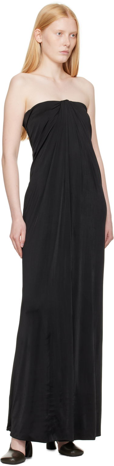 Kjole FERRAGAMO Ferragamo Sleeveless Gathered Maxi Dress Sort | 780649, 3