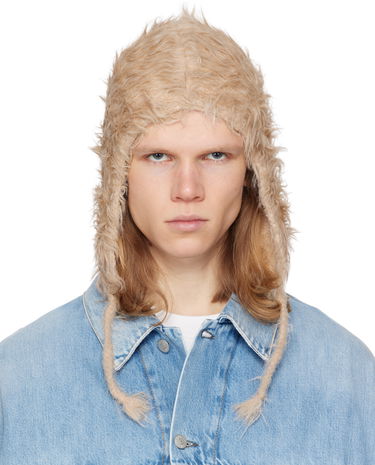 Hat Acne Studios Acne Studios Fluffy Beanie Beige | C40395-, 0