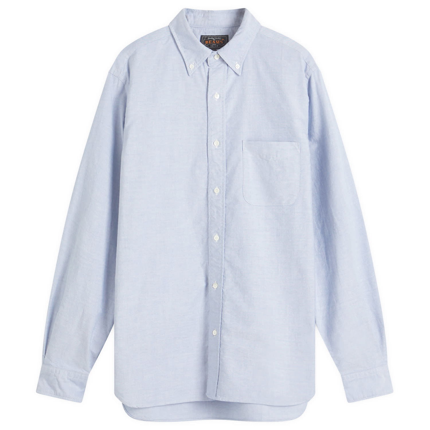 Skjorte BEAMS Beams Plus Button Down Oxford Shirt, Size Small Blå | 3811-0011-139-75, 1
