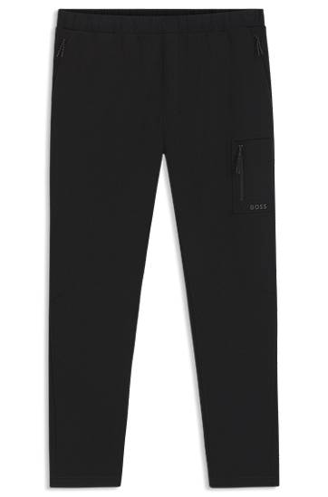 Træningsdragt BOSS Regular-Fit Tracksuit Bottoms with Reflective Details Sort | 50543913