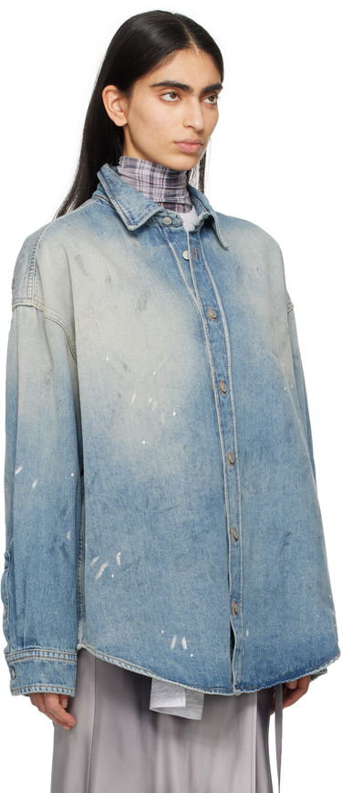 Skjorte Acne Studios Acne Studios Button-Up Denim Shirt Blå | CB0103-, 1