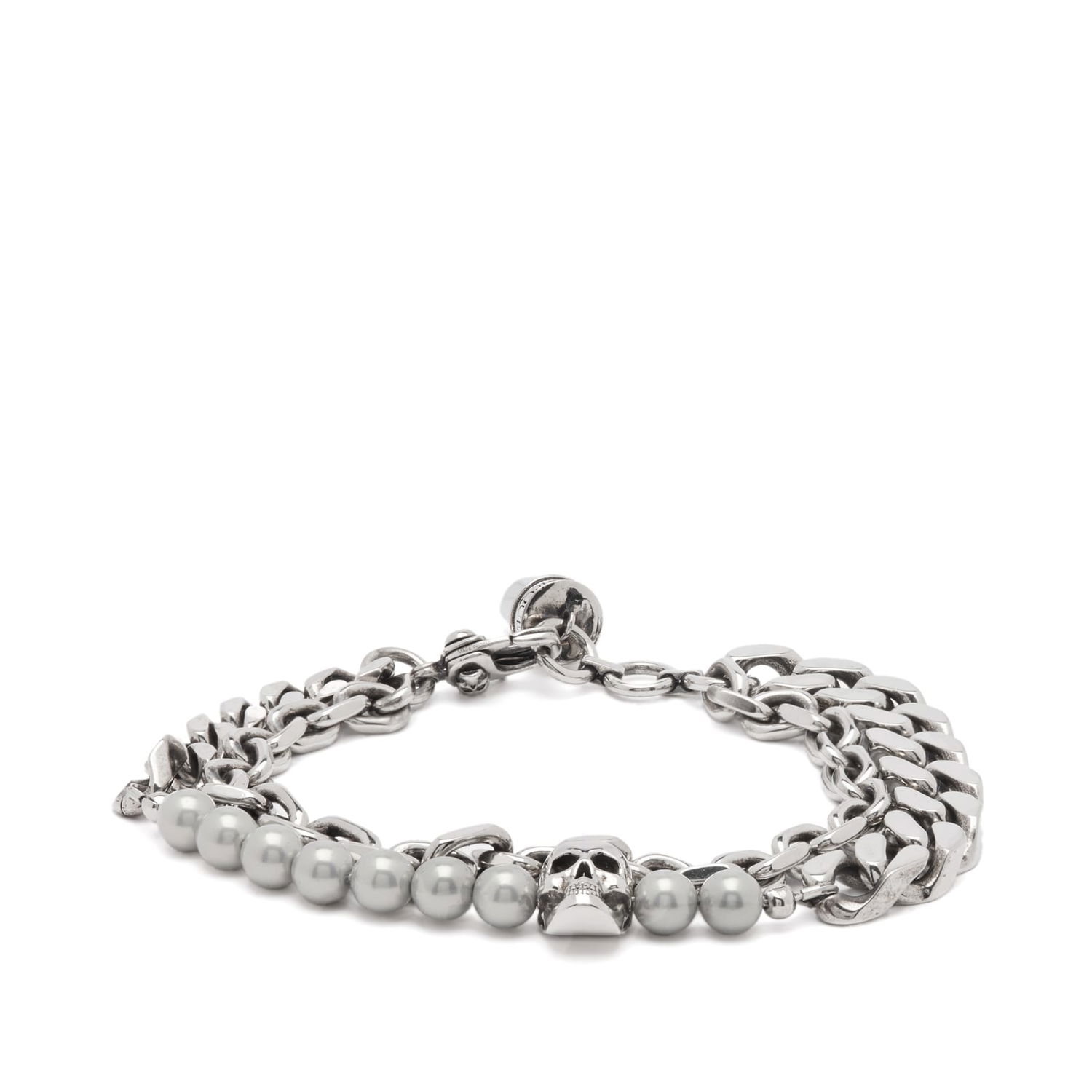 Armbånd Alexander McQueen Skull & Pearl Bracelet Grå | 774165I170E-1445, 0