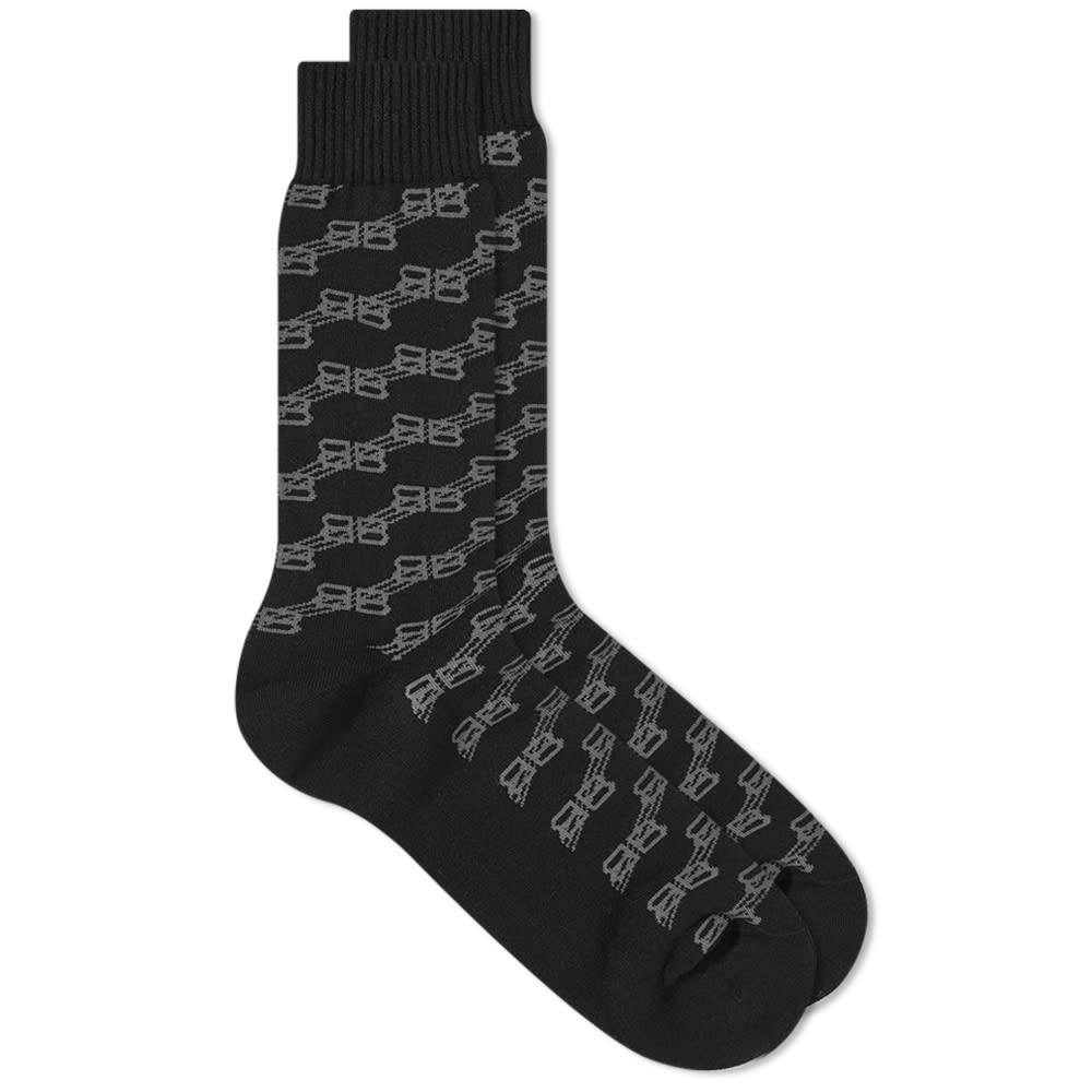 Sokker Balenciaga BB Monogram Logo Sock Sort | 704111-4B5B0-1062, 0