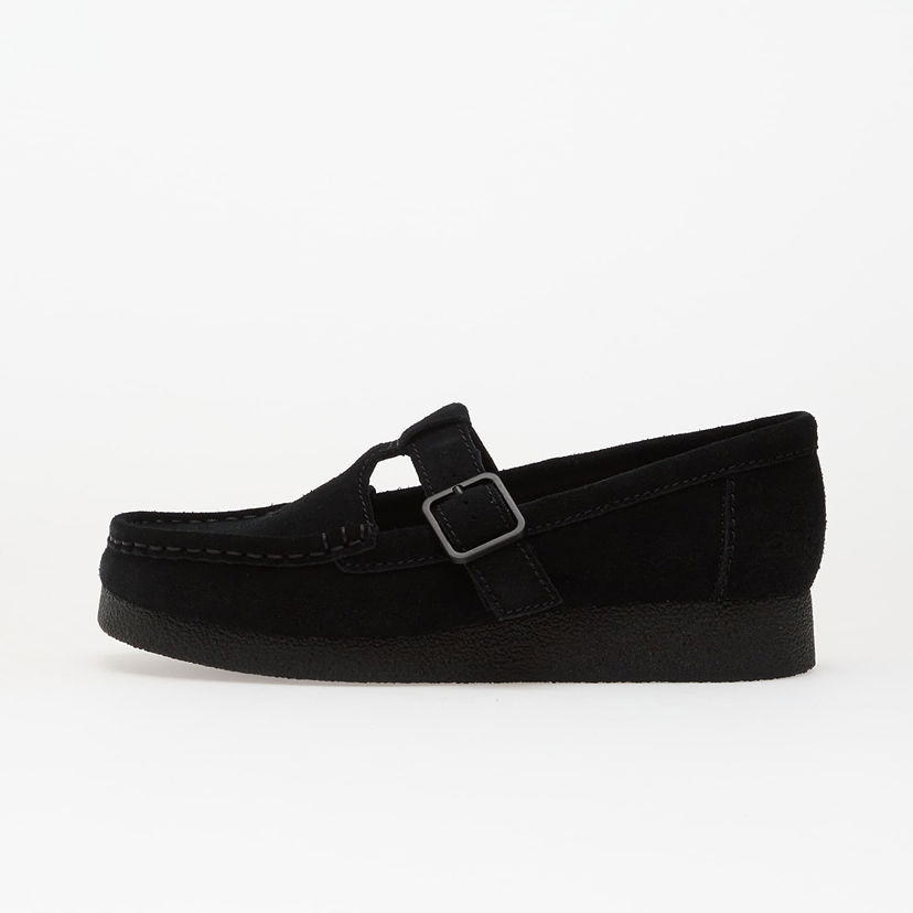 Sneakers og sko Clarks WallabeeEVOBar Suede Buckle Moccasin Sort | 26183153
