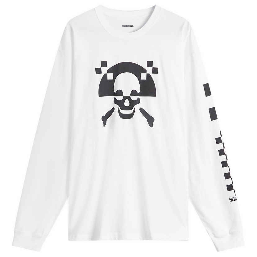 T-shirt Neighborhood Neighborhood LS-5 Long Sleeve T-Shirt, Size Large Hvid | 242PCNH-LT05-WHT