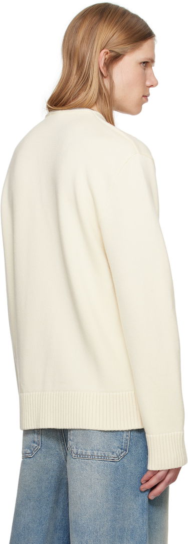 Sweater Courrèges Zipped Wool Sweater Hvid | 324MPU179FI0036, 2