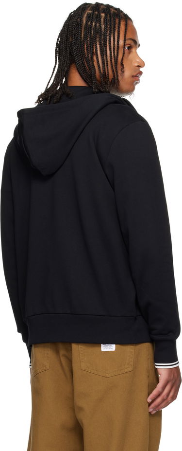 Sweatshirt Fred Perry Zip Through Hoodie Sort | J7536, 2