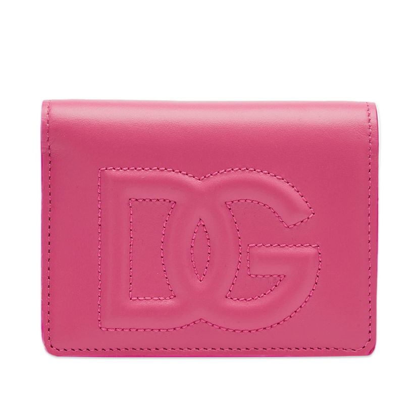 Tegnebog Dolce & Gabbana Logo Leather Mini Wallet Glicine Lyserød | BI1211AG081-80441