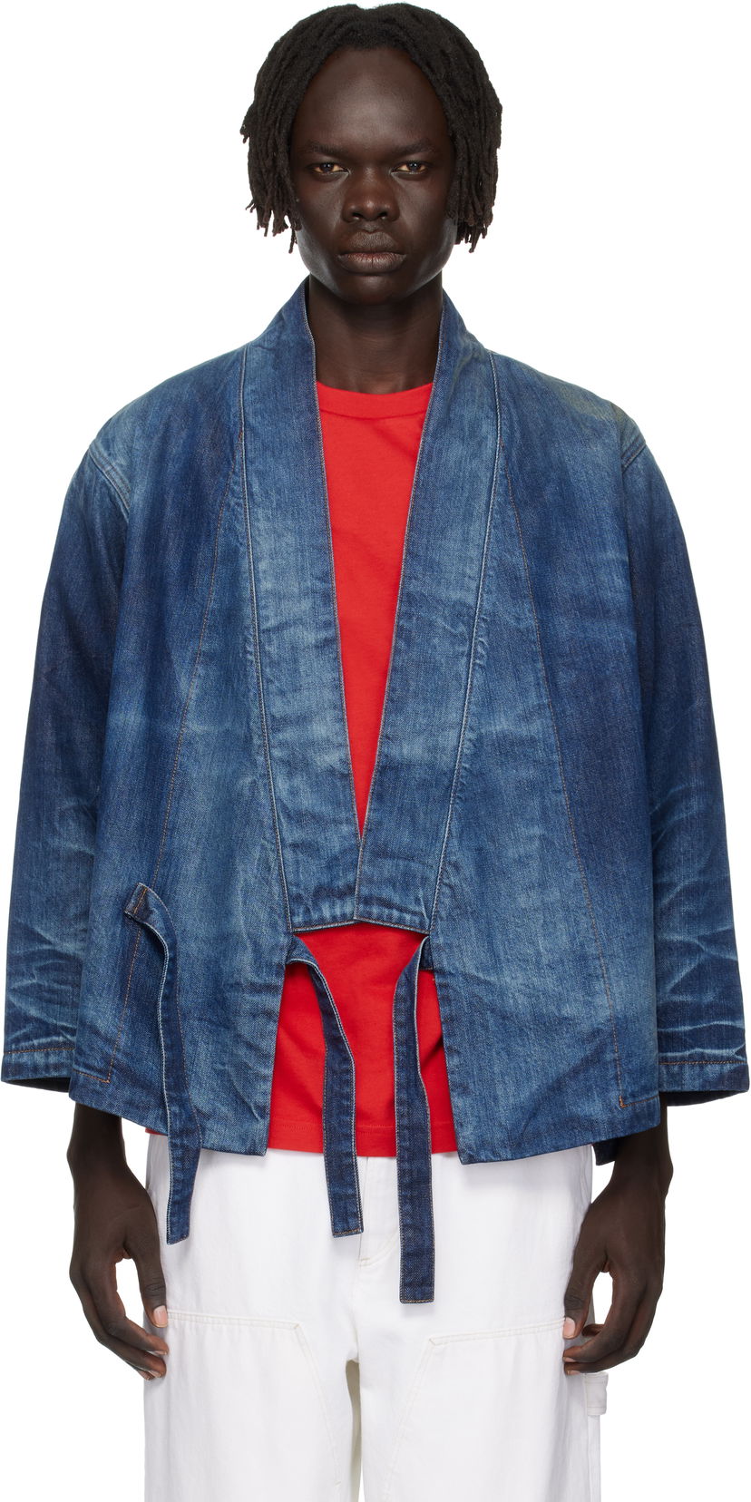 Jakke KENZO Kenzo Paris Kimono Denim Jacket Blå | FF65DV1466I7