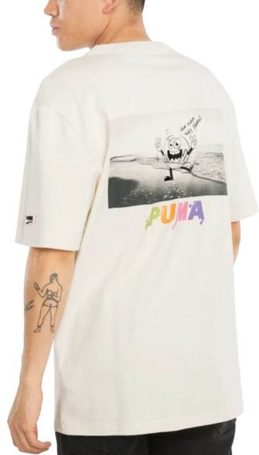 T-shirt Puma Downtown Graphic Tee Hvid | 53159688, 1