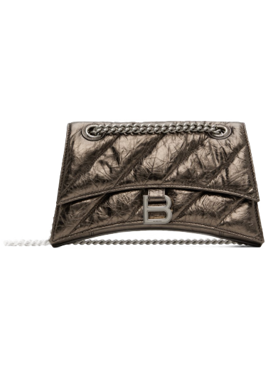 Skuldertaske Balenciaga Small Crush Chain Bag Grå | 716351 210IW