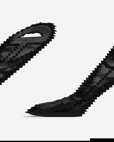 Sneakers og sko UGG Telfar Logo Tall Crinkle Leather Boots Black Sort | 1155871 BLK, 3