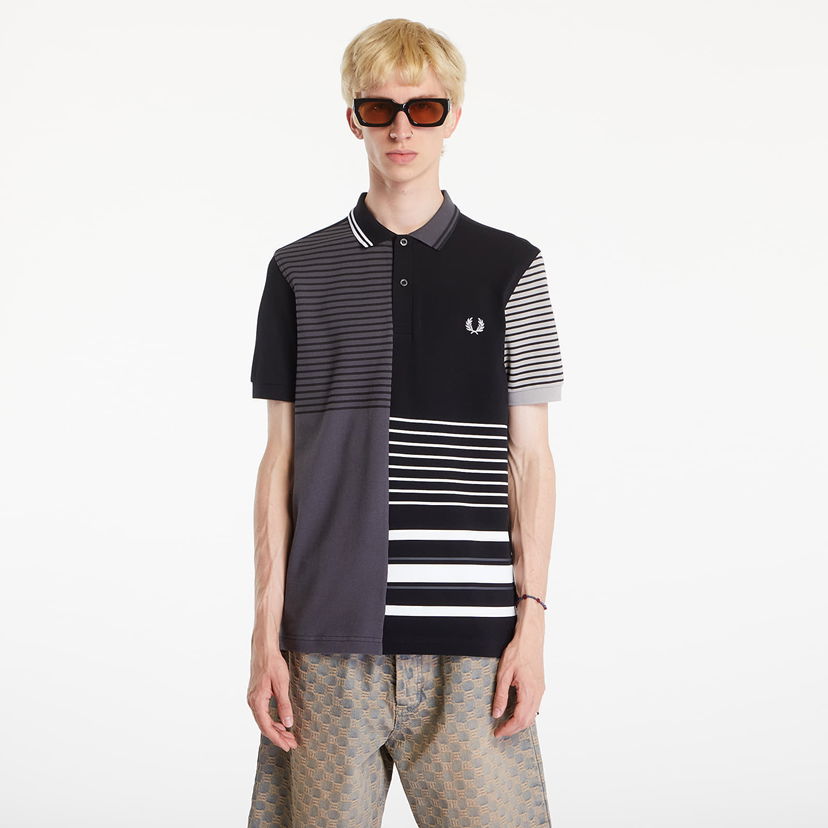 Polo skjorte Fred Perry Beams Striped Panel Fp Polo T-Shirt Black Sort | SM7188 102