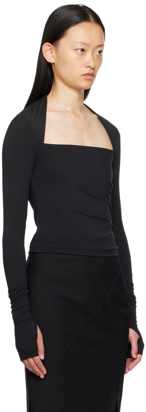 T-shirt Helmut Lang Helmut Lang Shrug Long Sleeve T-Shirt Sort | N06HW518, 1