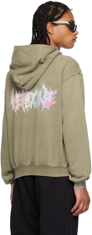 Sweatshirt We11done Printed Hoodie Grøn | WD-TH3-23-806-U-KK, 2