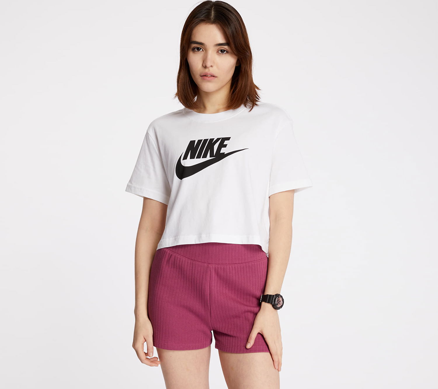 T-shirt Nike Sportswear Essential Cropped Icon Future Hvid | BV6175-100, 0