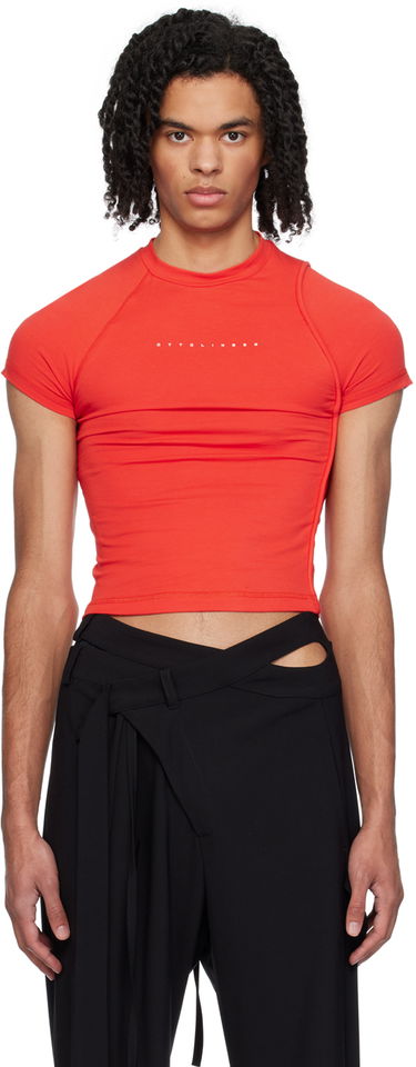 Crop top Ottolinger Ottolinger Deconstructed T-Shirt Rød | 1503503, 0