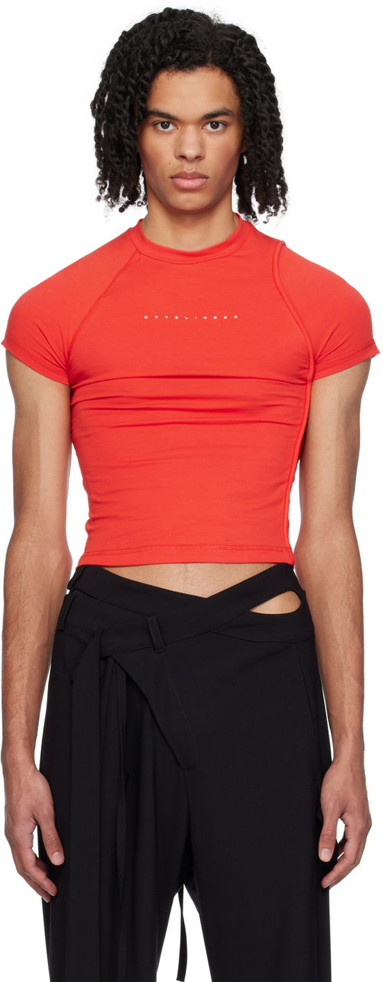 Crop top Ottolinger Ottolinger Deconstructed T-Shirt Rød | 1503503