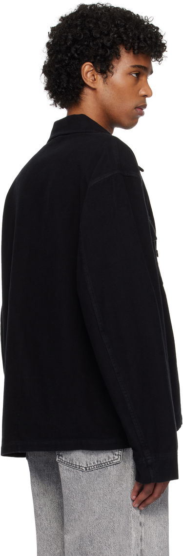 Jakke OUR LEGACY Evening Overshirt Black Brushed Cotton Sort | M4201EBBC, 2