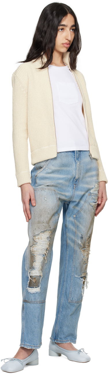 Jeans Maison Margiela MM6 Maison Margiela 5-Pocket Distressed Jeans Blå | S62LB0183 M30018, 3