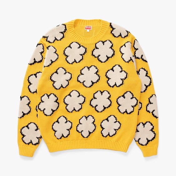 Sweater KENZO All Over Boke Flower Jumper Gul | FD55PU3563CI.40, 0