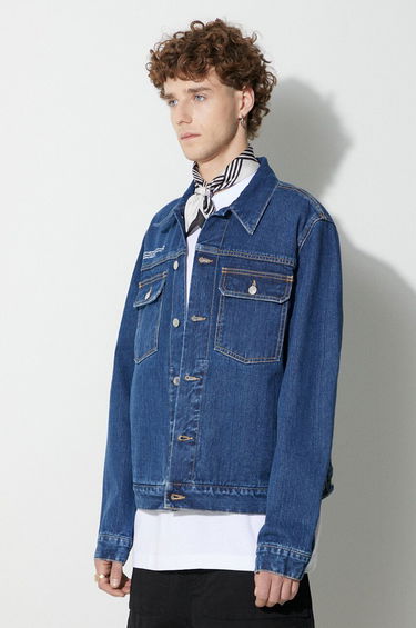 Jakke PANGAIA Pangaia Himalayan Nettle & Organic Cotton Denim Jacket Blå | 10000336, 4