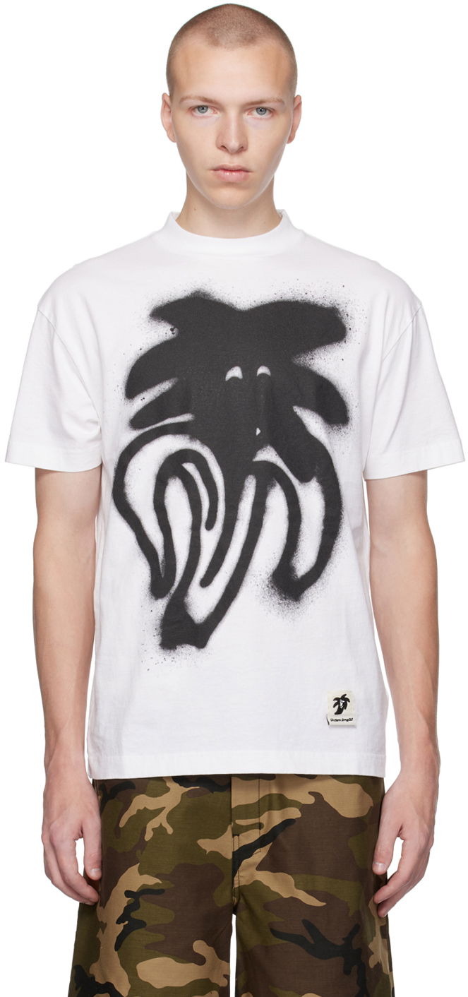 T-shirt Palm Angels White Jimmy Hvid | PMAA001E23JER0050110
