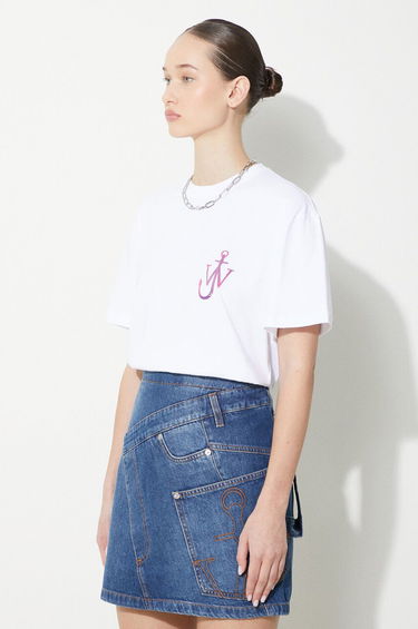 T-shirt JW Anderson JW Anderson Naturally Sweet Anchor T-Shirt Hvid | JT0220.PG0980.001, 4