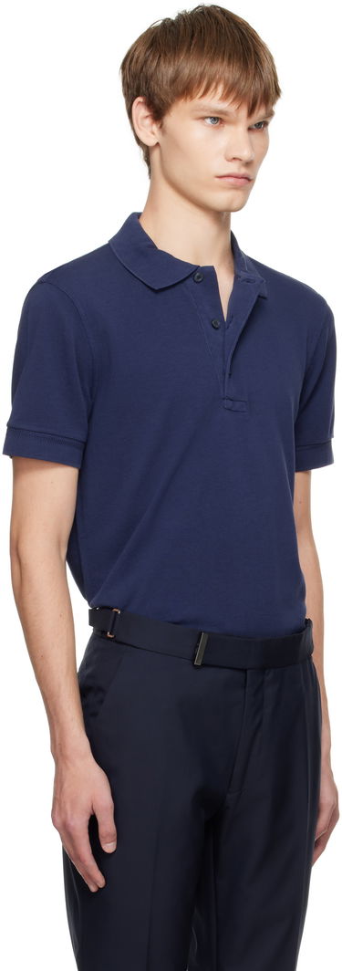 Polo skjorte Tom Ford TOM FORD Piquet Polo Mørkeblå | JPS011-JMT013, 1