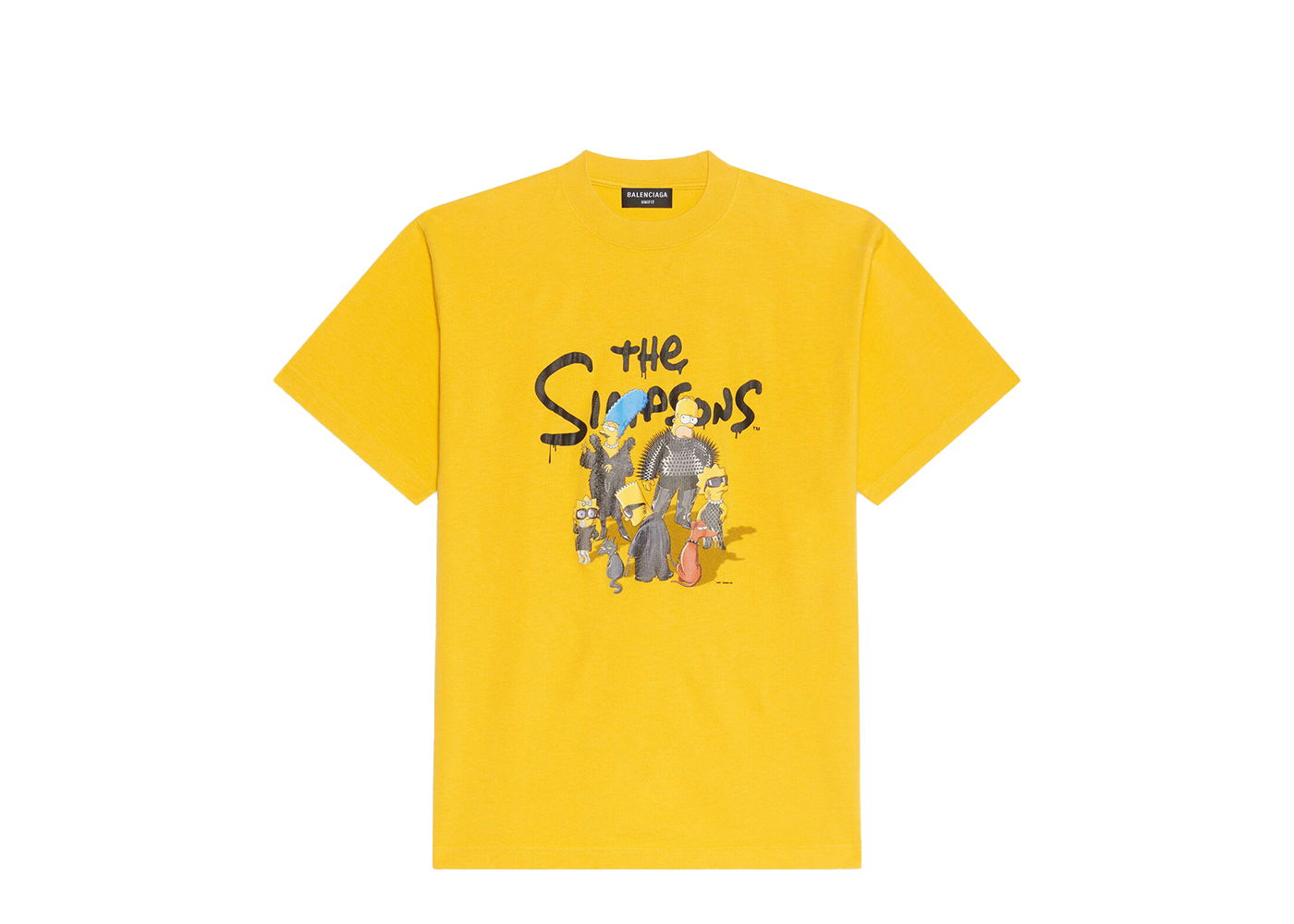 T-shirt Balenciaga The Simpsons x Small Fit T-Shirt Gul | 670943TLVG70720, 0