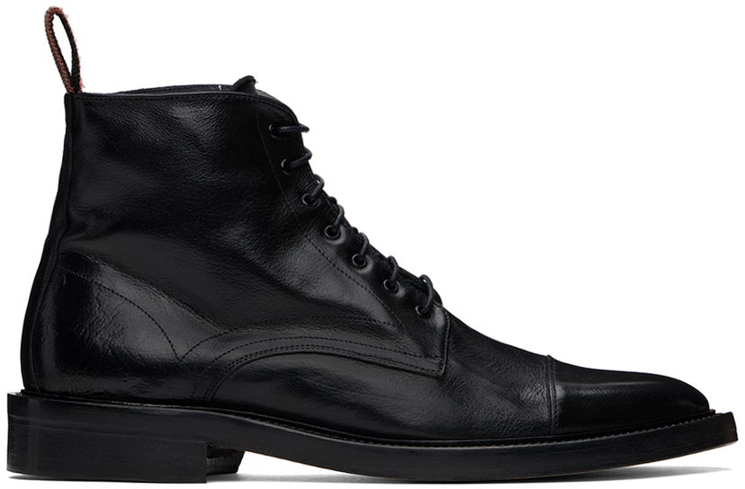 Tøj Paul Smith Paul Smith Leather Newland Boots Sort | M1S-NEW01-MLEA-79