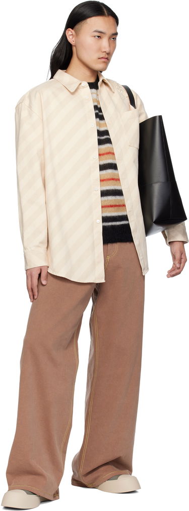 Skjorte Marni Marni Boxy Denim Shirt Beige | CUJU0025S0 USCX37, 3