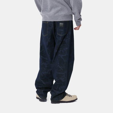 Jeans Carhartt WIP Relaxed Fit Printed Cotton Canvas Pants Blå | I033755_3, 2