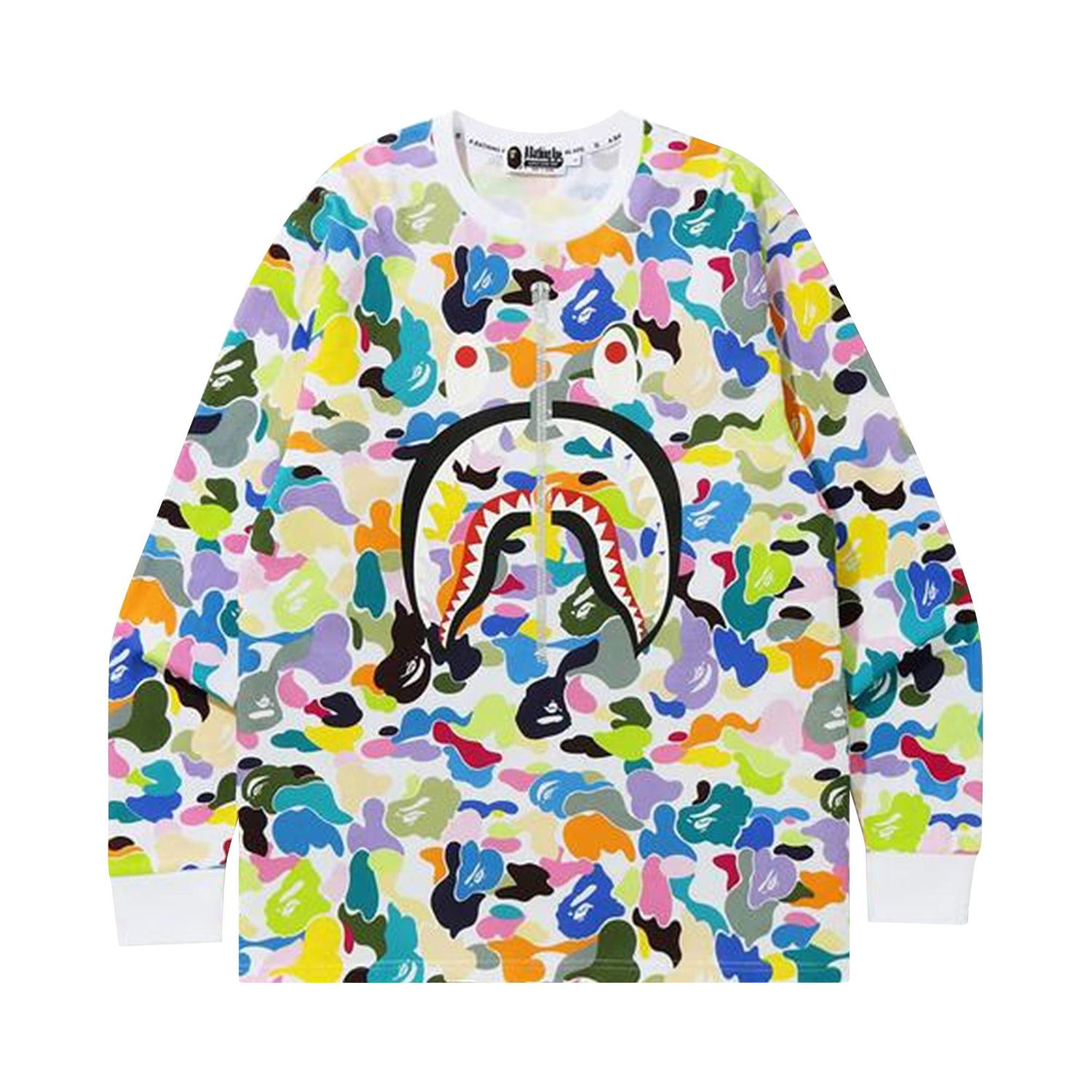 T-shirt BAPE Multi Camo Shark Tee Flerfarvet | 1G80 111 008 WHITE, 1