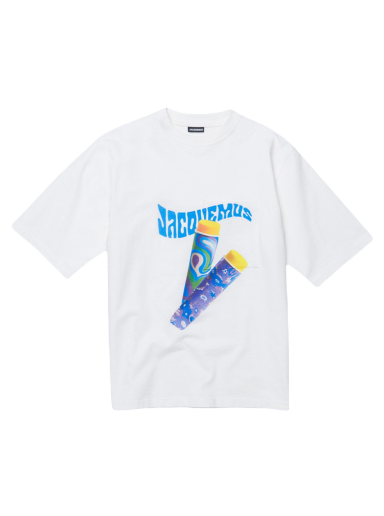T-shirt Jacquemus Le Paisley Sorbet Logo Boxy Hvid | 226JS049-2099-1CK