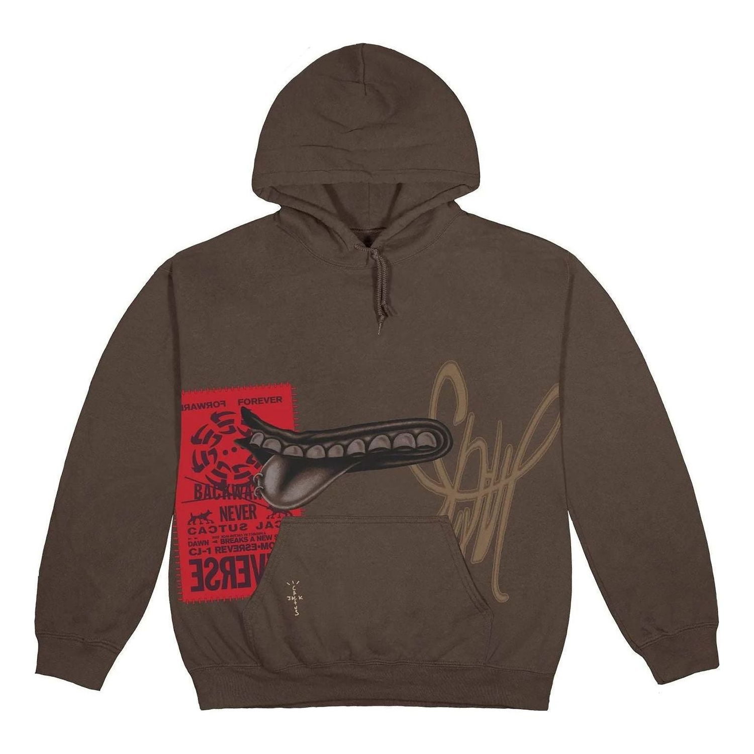 Sweatshirt Cactus Jack by Travis Scott Travis Scott Grin Graphic Print Hoodie Brun | CJFN-SS80, 0