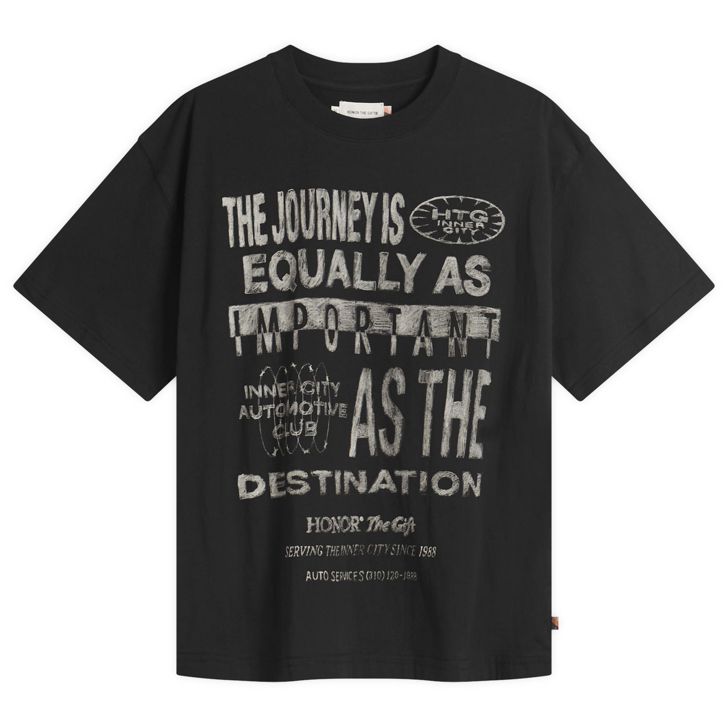 T-shirt Honor The Gift Travelled Journey Graphic T-Shirt, Size Large Sort | HTG250146-BLK, 0